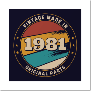 Vintage, Made in 1981 Retro Badge Posters and Art